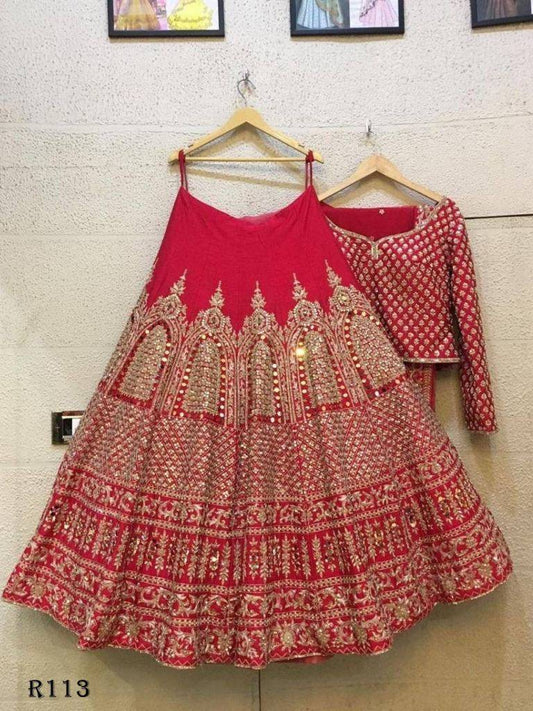 Party Wear Malai Satin Silk Lehenga Choli With Embroidery Work