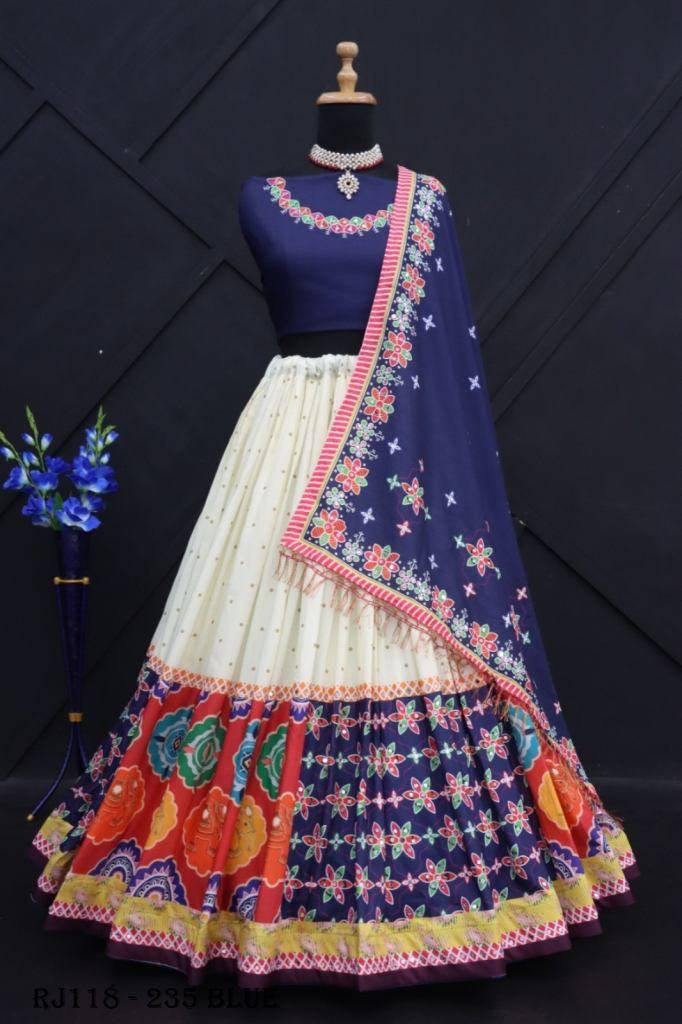 Digital Print 4 meter Flair Semi stitched Lehenga choli set