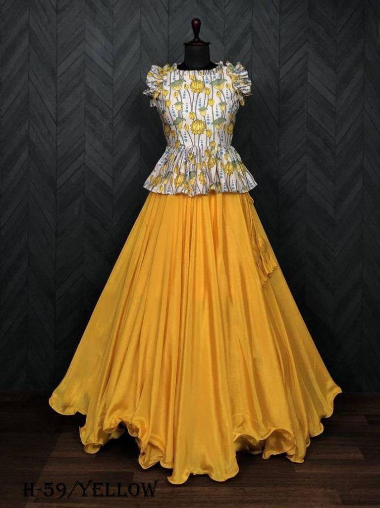 New Trendy Chinon Wine Crop Top Lehenga Choli