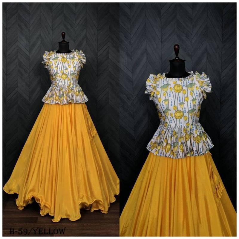 New Trendy Chinon Wine Crop Top Lehenga Choli