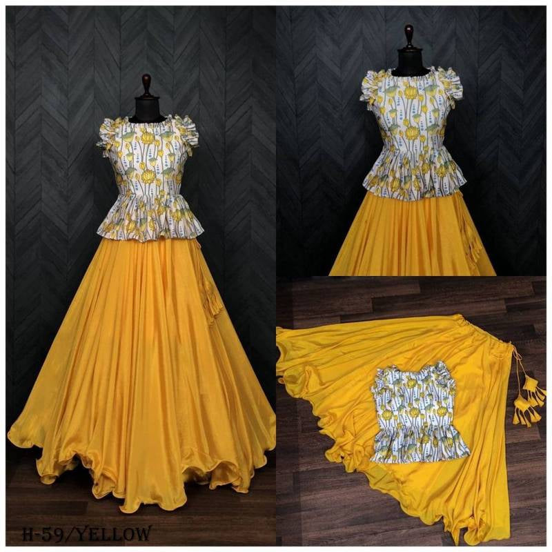 New Trendy Chinon Wine Crop Top Lehenga Choli