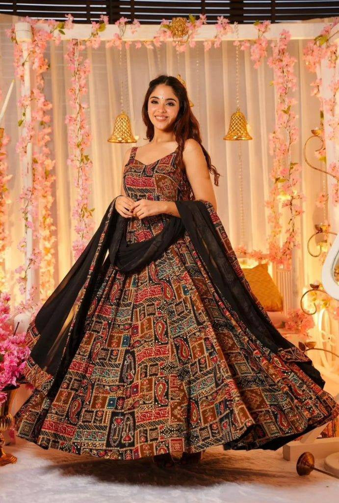 Presenting Digital Printed Anarkali Gown