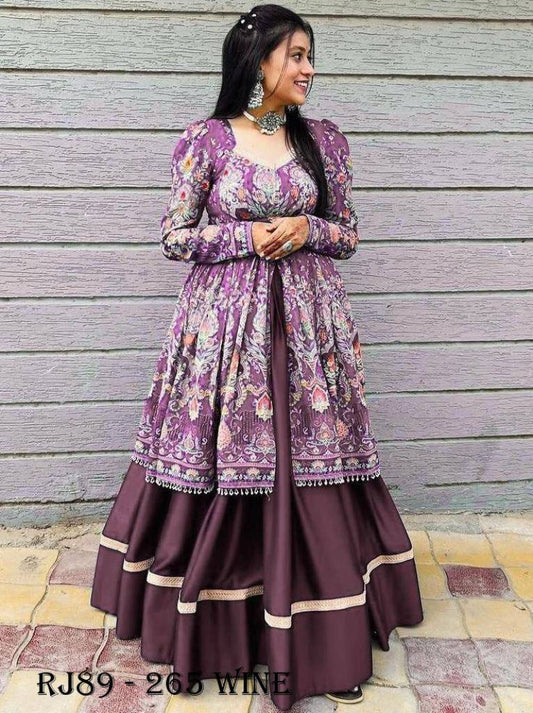 Fiyona silk Fancy Indo Western Lehenga Choli